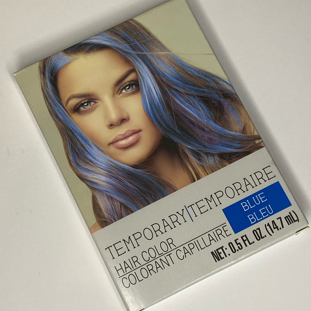 Temporary blue hair color